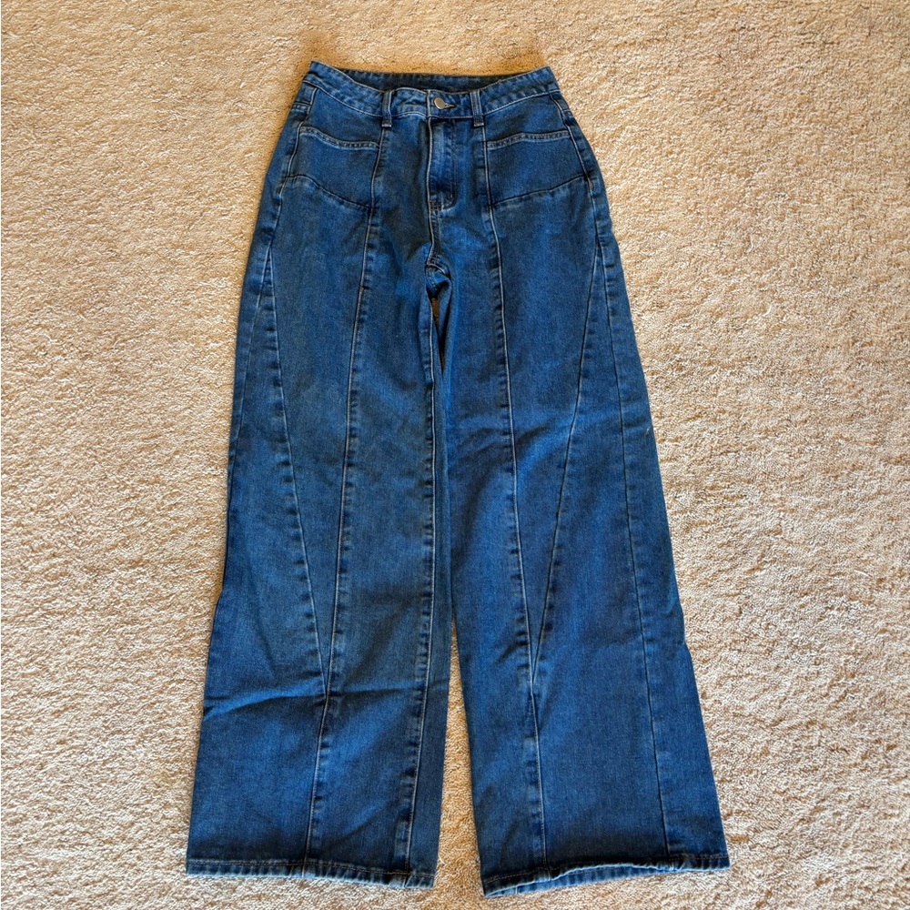 Cider Dark Blue Flare Jeans
